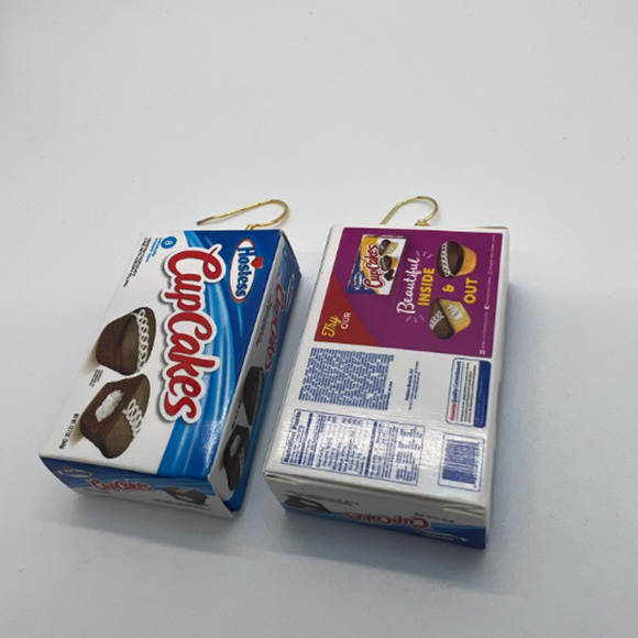 Hostess Cupcake Earrings - Snack Box Earrings - Little Debbie Earrings - Picture 4 of 8